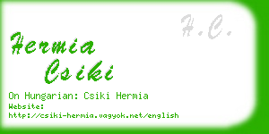 hermia csiki business card
